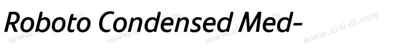 Roboto Condensed Med字体转换